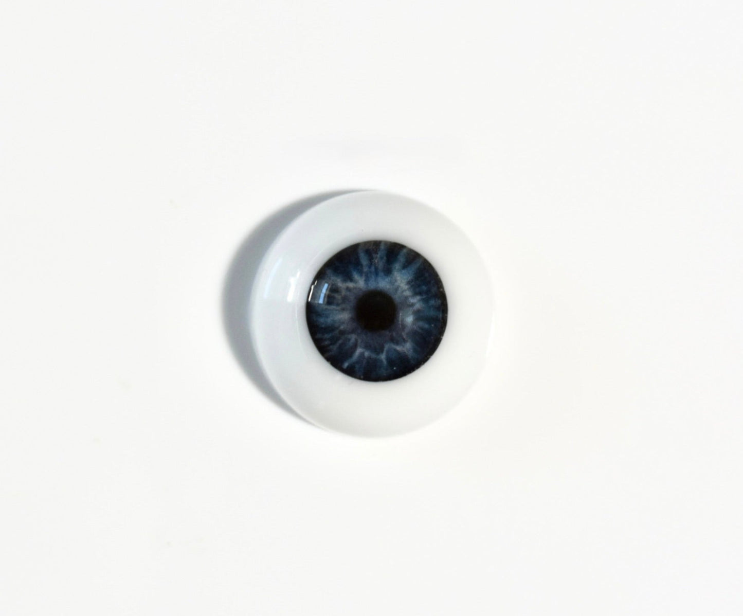 18mm to 22mm Half Round Resin Doll Eyes ~ Glass - Like ~ For Reborn Dolls ~ Realistic Iris Blue 04