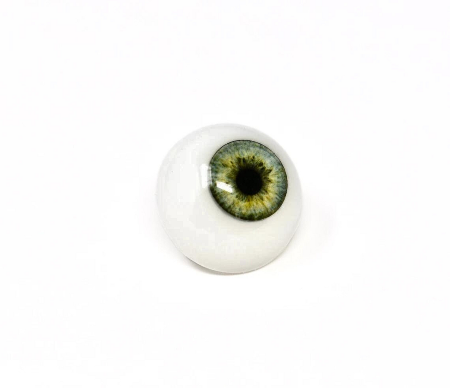 Handmade 18-22mm Half Round Resin Eyes for Reborn Dolls, Green 03