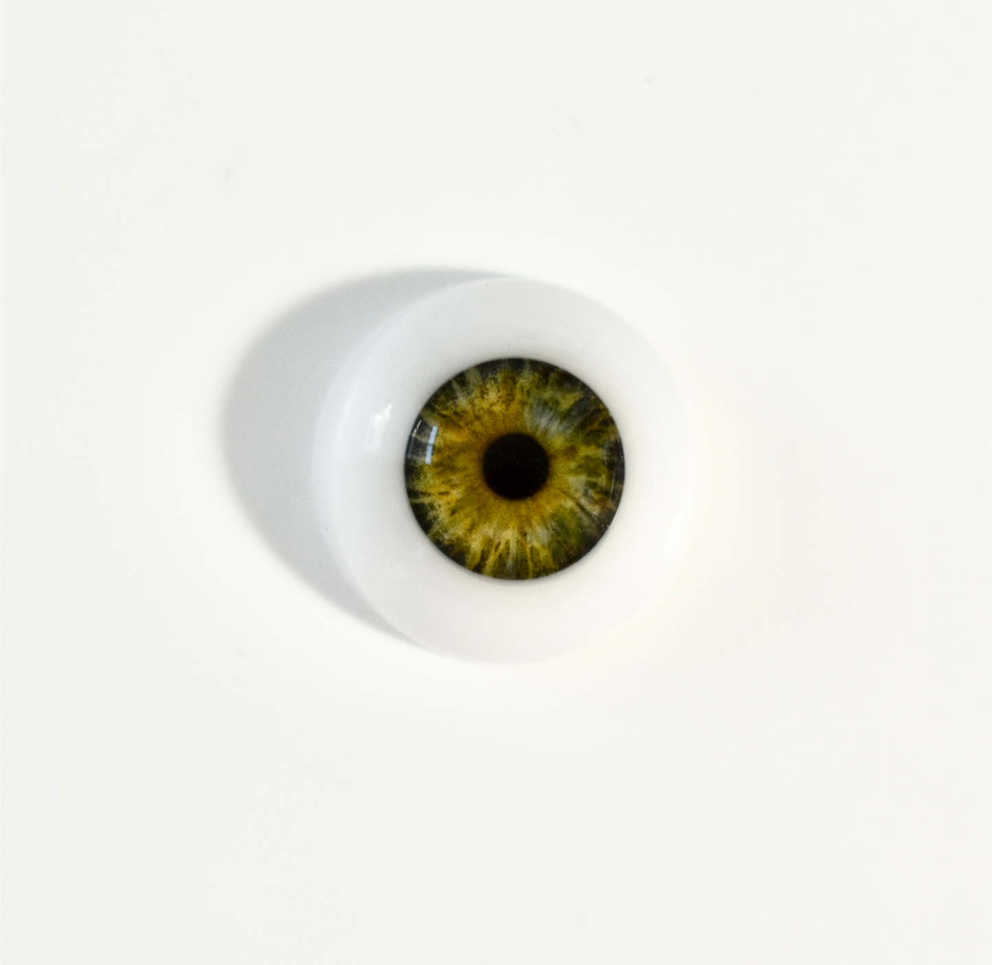 18mm to 22mm Half Round Resin Doll Eyes ~ Glass - Like ~ For Reborn Dolls ~ Realistic Iris Green 02