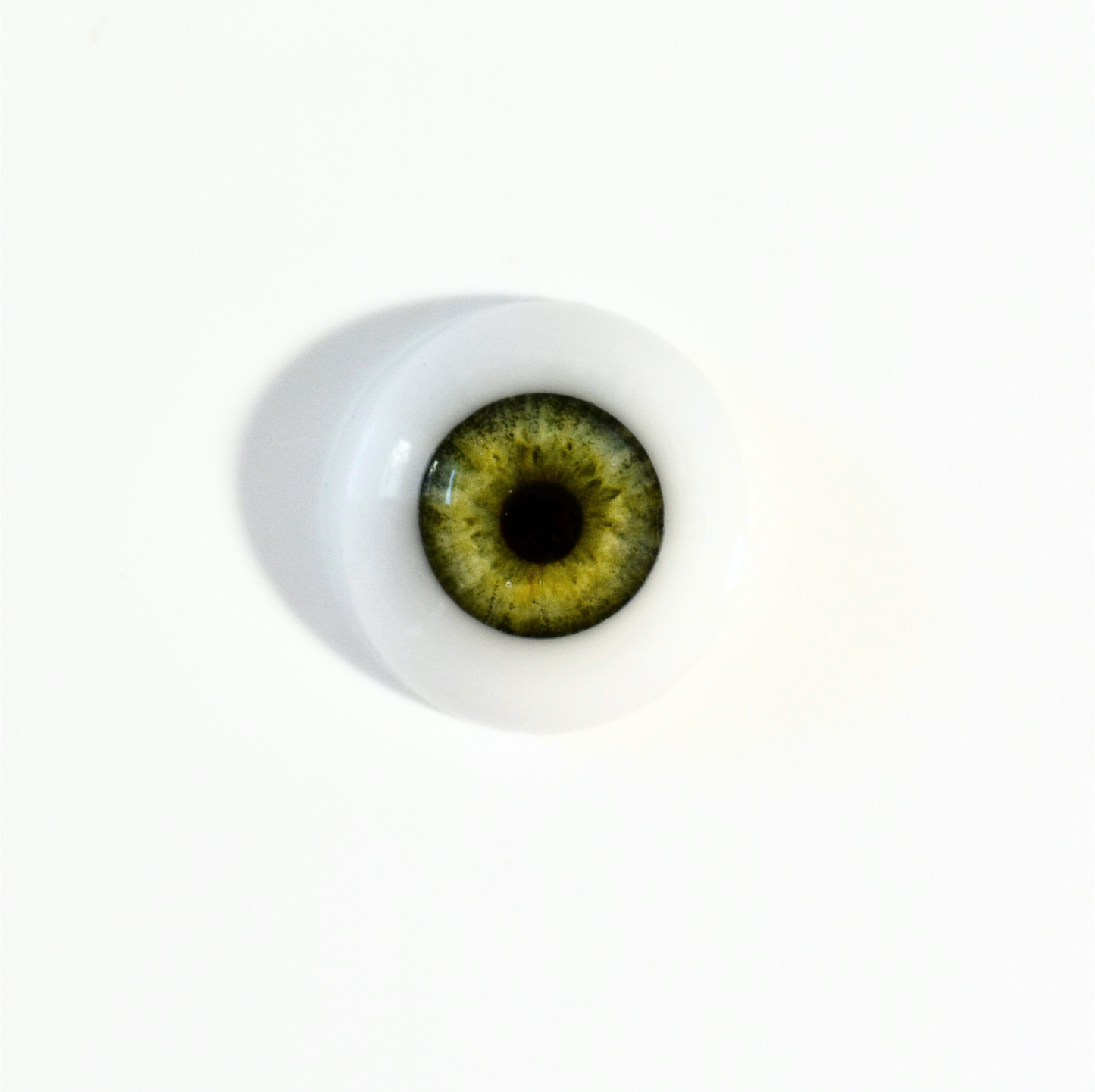 18mm to 22mm Half Round Resin Doll Eyes ~ Glass - Like ~ For Reborn Dolls ~ Realistic Iris Green 03