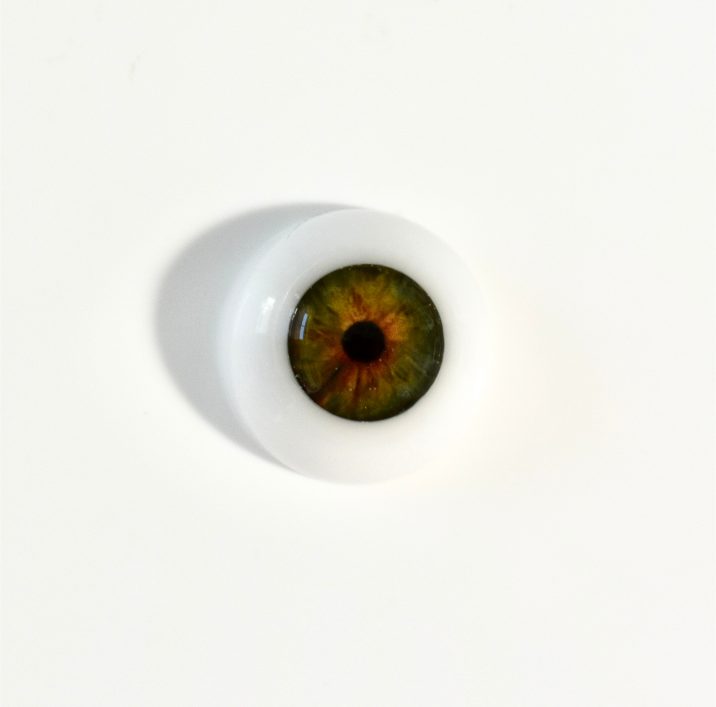 18mm to 22mm Half Round Resin Doll Eyes ~ Glass - Like ~ For Reborn Dolls ~ Realistic Iris Green 04