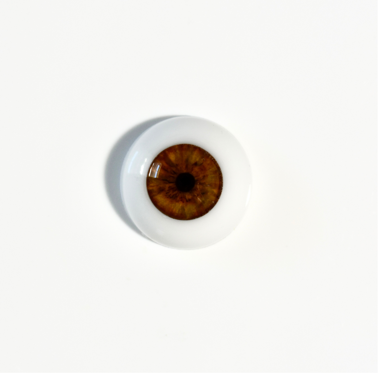 18mm to 22mm Half Round Resin Doll Eyes ~ Glass - Like ~ For Reborn Dolls ~ Realistic Iris Hazel 02