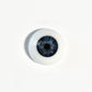 18mm to 22mm Half Round Resin Doll Eyes ~ Glass - Like ~ For Reborn Dolls ~ Realistic Iris Blue 04
