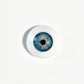 18mm to 22mm Half Round Resin Doll Eyes ~ Glass - Like ~ For Reborn Dolls ~ Realistic Iris Blue 02