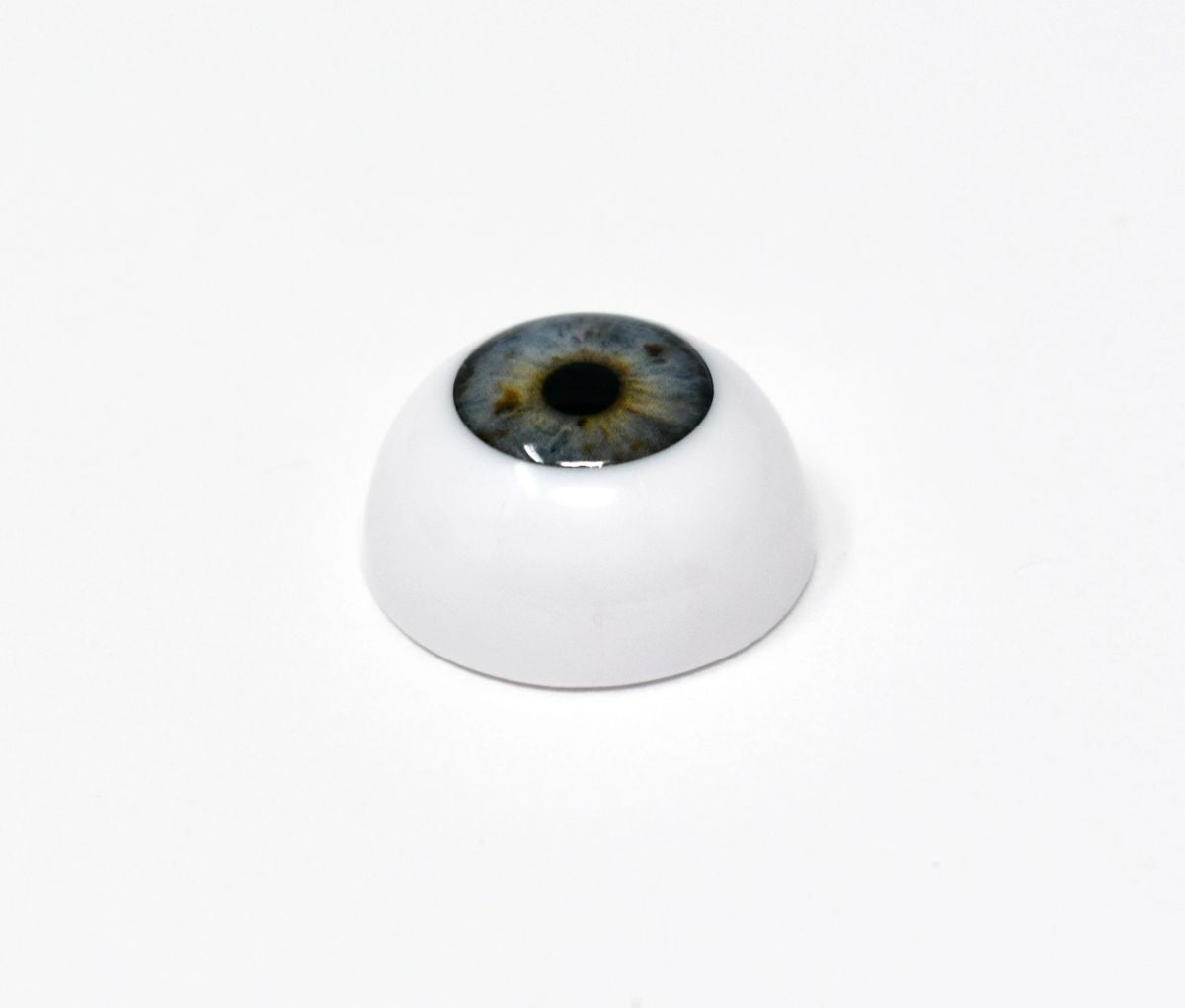 18mm to 22mm Half Round Resin Doll Eyes ~ Glass - Like ~ For Reborn Dolls ~ Realistic Iris Grey Gray 03