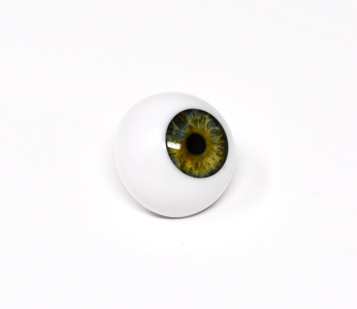 18mm to 22mm Half Round Resin Doll Eyes ~ Glass - Like ~ For Reborn Dolls ~ Realistic Iris Green 02
