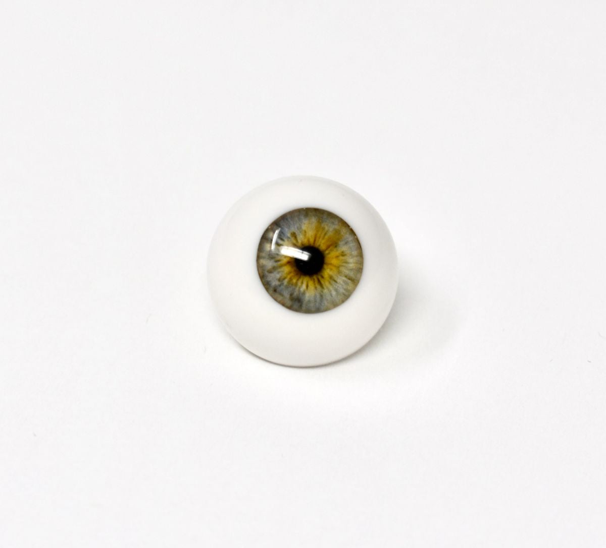 18mm to 22mm Half Round Resin Doll Eyes ~ Glass - Like ~ For Reborn Dolls ~ Realistic Iris Grey 01