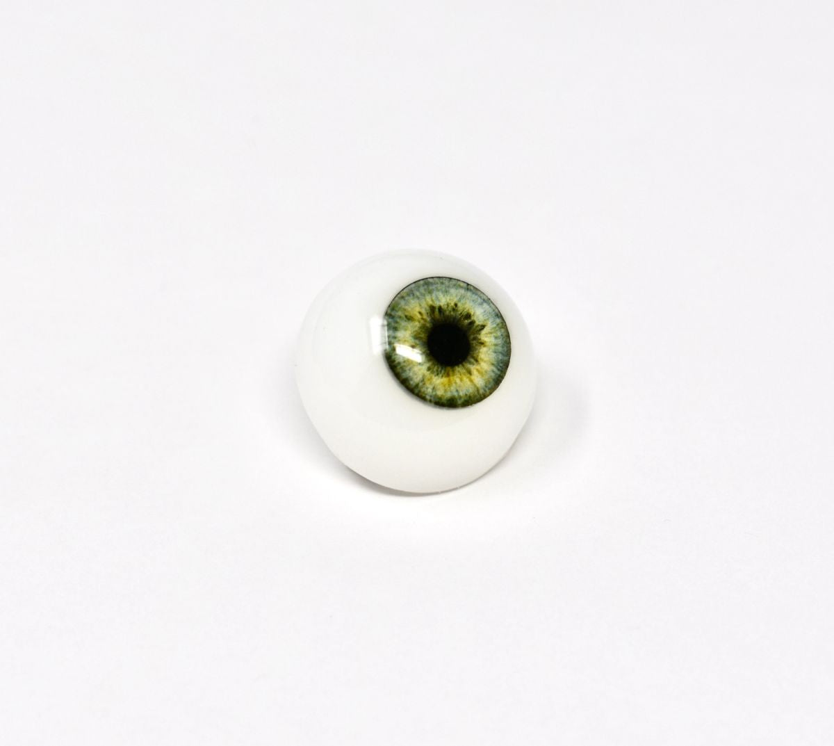 18mm to 22mm Half Round Resin Doll Eyes ~ Glass - Like ~ For Reborn Dolls ~ Realistic Iris Green 03